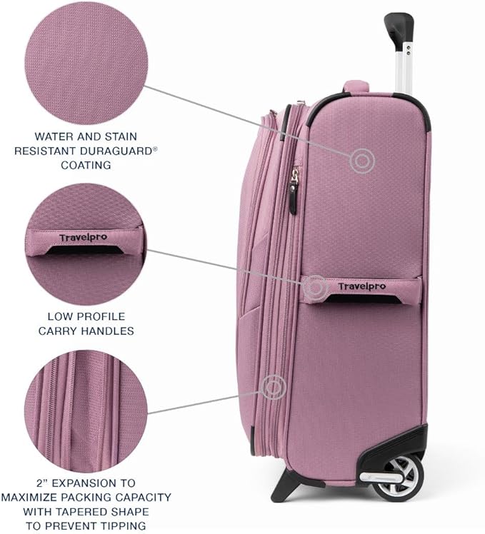 Travelpro Maxlite 5 Softside Expandable Upright 2 Wheel Carry on Luggage - Image 3