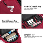 MOSISO Sling Backpack, Canvas Crossbody Hiking Daypack Bag - Image 4