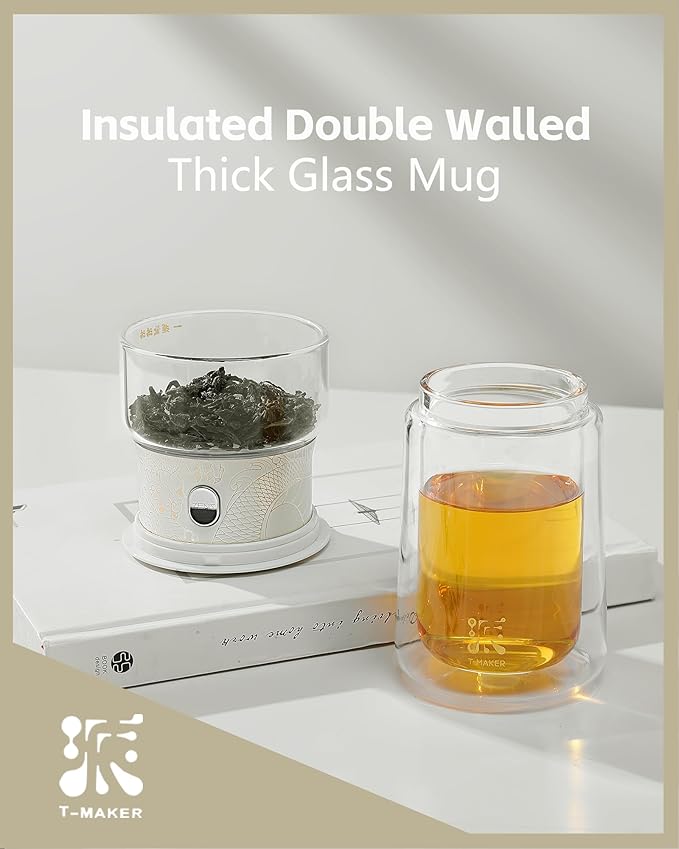 ZENS Cool Glass Teapot with Infuser, Smart One Touch Tea Maker - Image 4