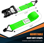 6 Pack 2 inch Ratchet Straps Heavy Duty J Hook 2 in x 15ft - Image 2