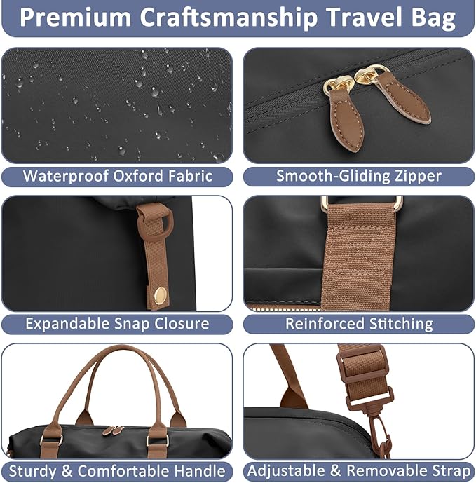 Travel Duffle Bag for Women, Weekender Bags, Hospital Bag for Labor Delivery - Image 5