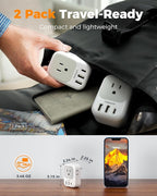 US to Japan Plug Adapter 2 Pack, TESSAN 2 Prong to 3 Prong Outlet Adapter - Image 4