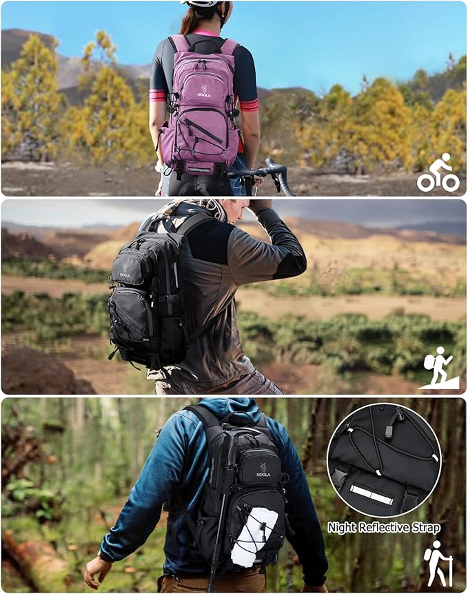 NOOLA Hydration Backpack with 3L Water Bladder, 22L Water Backpack - Image 8