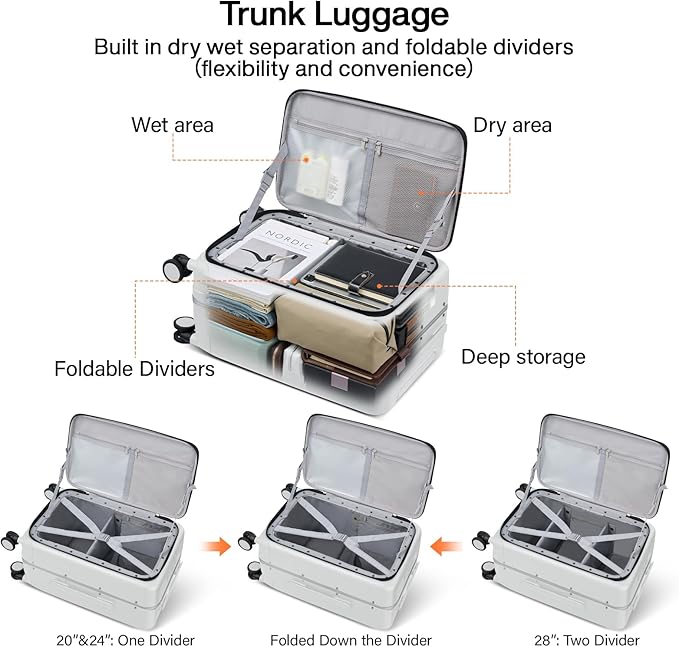 Hanke 20 Inch Carry On Luggage - Image 4