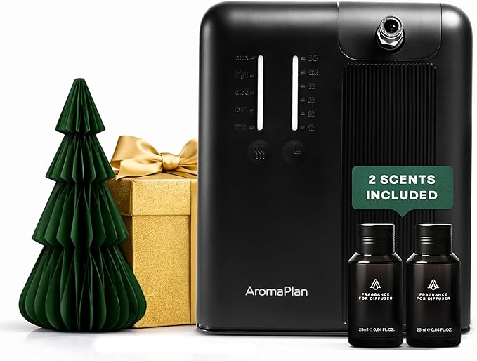 AromaPlan 5 Star Collection Cold Air Scent Diffuser, Whole House (2 Scents Included)- Waterless Smart Aroma, Scent &Time Adjust., App Control, HVAC | Home, Commercial, Hotel | Large Room, 2,000 sq.ft
