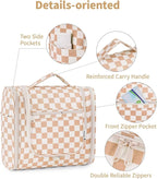 Narwey Checked Hanging Travel Toiletry Bag - Image 6
