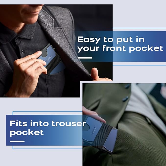 Mens Business Card Holder, Slim Card Wallet - Image 6