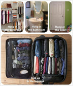 Foldable Clear Hanging Travel Toiletry Bag Cosmetic Organiser Storage - Image 5