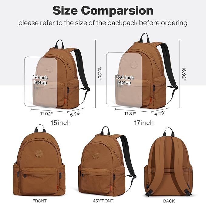 mixi Outdoor Lightweight Backpack Casual Carry On Laptop Backpack Travel Bookbag - Image 8