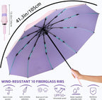 Folding Umbrella Anti-UV Compact Durable Folding Umbrella Auto Open Close - Image 5