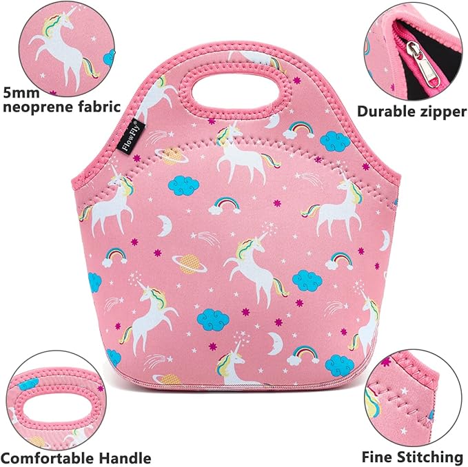 FlowFly Neoprene Lunch Tote Insulated Thermal Reusable Lunch Bag Box - Image 4