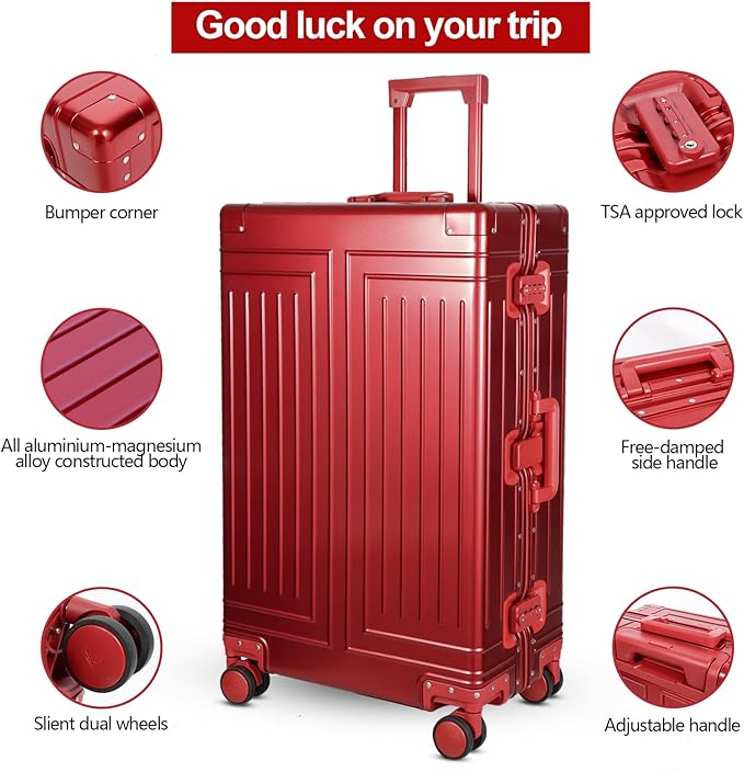 All Aluminum Carry On Luggage，Cut from Whole Aluminum Sheet，22x14x9 Airline - Image 2