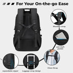 17.3 Inch gym backpack with shoe compartment, 50L Multiple Compartments - Image 5
