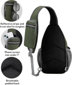 WATERFLY Crossbody Sling Backpack Sling Bag Travel Hiking Chest Bag Daypack - Image 5