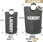 DOKEHOM 160L XX-Large Laundry Basket, Collapsible Laundry Bag, Foldable Laundry - Image 3