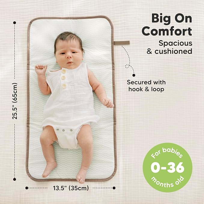 KeaBabies Portable Diaper Changing Pad, Easy Wipe Clean - Image 3