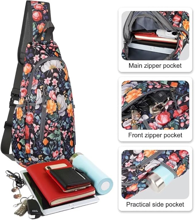 TITECOUGO Small Sling Bag, Lightweight Crossbody Backpack - Image 2