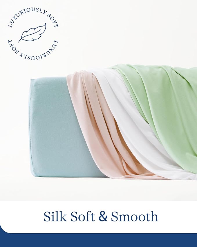 PurComfy Supersoft Crib Sheets for Boys Girls, Premium Bamboo Viscose Buttery - Image 6