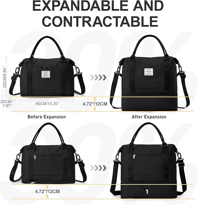 Travel Duffel Bag, Sports Tote Gym Bag, Shoulder Weekender Overnight Bag - Image 4
