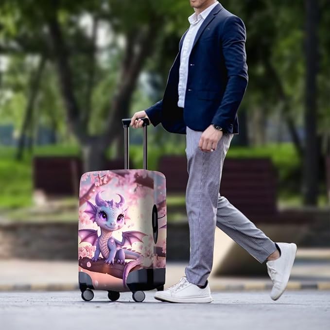 Dragon Suitcase Cover Elastic Thickness Travel Luggage Protector - Image 3