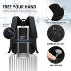 Black Backpack for Men Women, 15.6 inch Laptop Backpack for School, School - Image 5