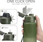 TakeToday Collapsible Water Bottles 32oz, Foldable Travel Water Bottle - Image 5