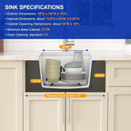 Dcolora 18 Inch Wet Bar Sink Granite Composite White Undermount Small Kitchen - Image 4