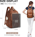 30L Business Laptop Backpack for Women Men, Travel Work Backpack Purse Faux - Image 4