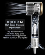 CONFU Blow Dryer with Diffuser, 1400W Hair Dryer with Diffuser and Concentrator, Speed Hairdryer for Fast Drying, Frizz Control, Lightweight for Home, Travel