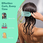 Curl Defining Brush, Curly Hair Brush Defining with Side Gear for Combing, Shaping, and Styling Curly Hair, Lightweight Candy Brush Suitable for All Wet or Dry Hair Types for Women and Men