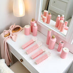 4Pcs Pink Hair Rollers with Clip Volumizing Bangs Curler DIY Styling Accessories Tool Portable Self Grip Volume Hair Root Clips Styling Tools and Appliances