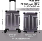 All Aluminum 20/28 Luggage Set，Cut from Whole Aluminum Sheet，22x14x9 Airline - Image 6