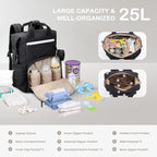 VONAL Diaper Bag Backpack, Lightweight Baby Diaper Bags, Travel Large Diaper Bag - Image 3