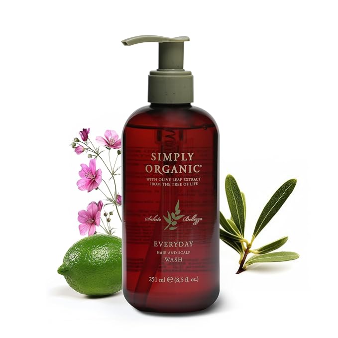 Hair & Scalp Wash Shampoo Made in Italy, All Natural Cruelty Free Hair Care by SIMPLYORGANIC