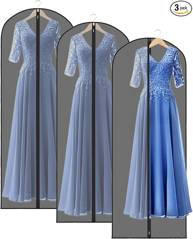 Zilink Clear Dress Bags for Gowns Long 65'' Garment Bags for Hanging Clothes by Zilink