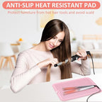 Quccefods Large Heat Resistant Silicone Mat for Hair Styling Tools - Curling Irons, Flat Irons, and Hair Straighteners