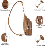 Telena Small Sling Bag for Women Leather Crossbody Fanny Packs Chest Bag for - Image 3