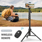 64” Tripod for Cell Phone & Camera, Phone Tripod - Image 4
