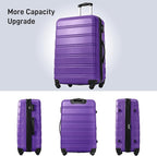Merax Luggage Sets of 3 Piece Carry on Suitcase Airline Approved, 20/24/28 IN - Image 3