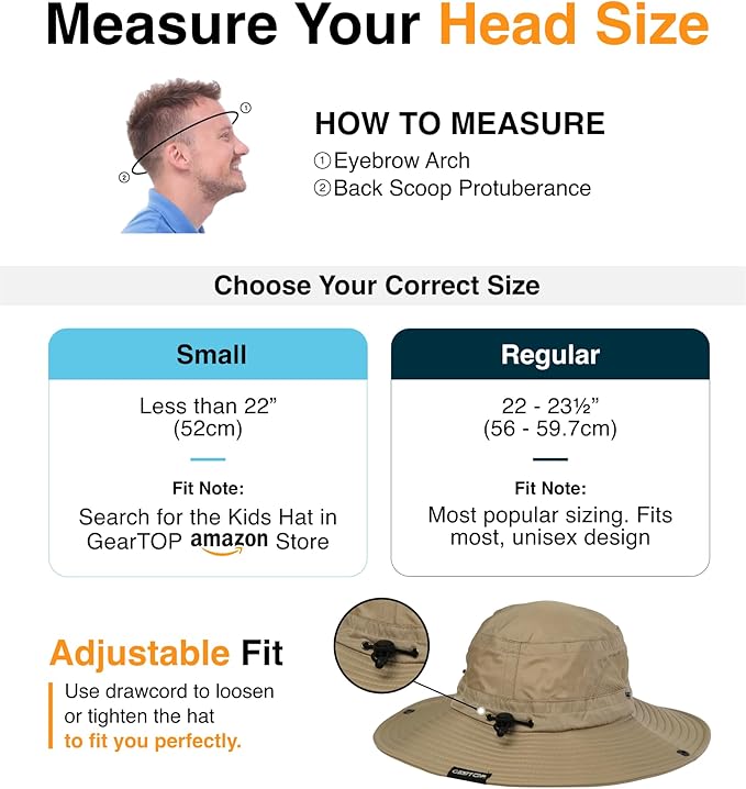 GearTOP Safari Sun Hat for Men and Sun Hats for Women UV Protection UPF 50+ - Image 5