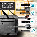 Bago Foldable Duffel Bags for Traveling Women & Men - 60L Medium Packable - Image 3