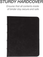 Samsill Vintage Leather Mini 3 Ring Binder 1 Inch Round Ring, 5.5 x 8.5 Inch - Image 4