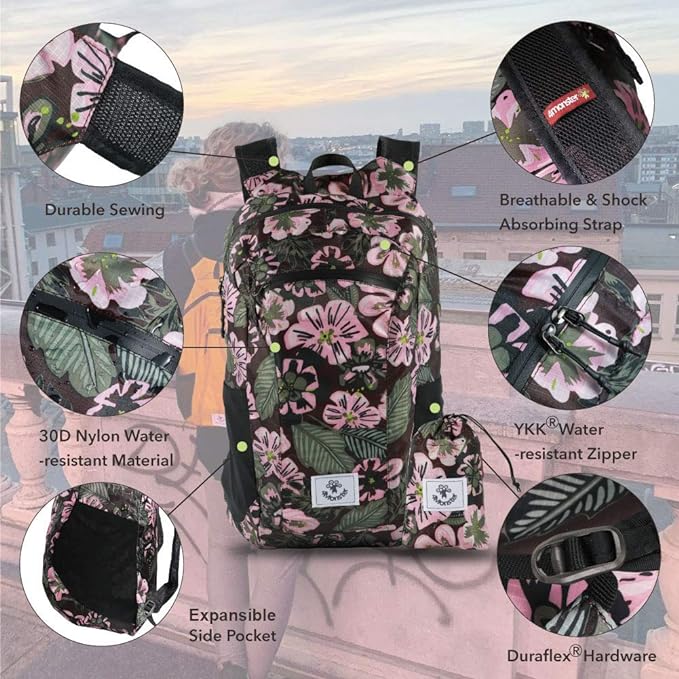 4Monster Hiking Daypack, Water Resistant Lightweight Packable Backpack - Image 2
