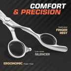 Fagaci Professional Hair Scissors 6” Razor Sharp Blades, Fine Cutting VG10 Steel Hair Cutting Shears, Barber Scissors Professional