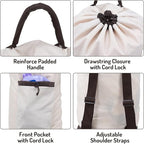 Laundry Bag Backpack with Shoulder Straps and Detergent Holder Clothes - Image 4