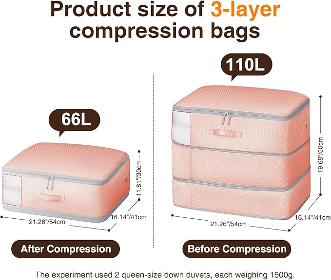 1 Pack Compression Storage Bags - 110L Large Capacity Comforter Storage Bag - Image 2
