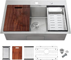 POPFLY 28 x 20 Inch Kitchen Sink, 28 Inch Stainless Steel Top Mount Drop in by POPFLY
