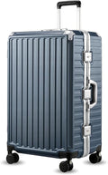 LUGGEX Checked Suitcase with Spinner Wheels, 28 Inch Aluminum Frame Zipperless by LuggeXLUGGAGE