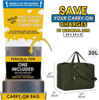 For Spirit Airlines Personal Item Bag 18x14x8 Foldable Travel Duffel Bag - Image 2