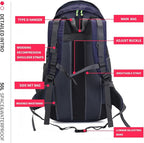 Bseash 50L Hiking Backpack, Water Resistant Lightweight Outdoor Sport Daypack - Image 7